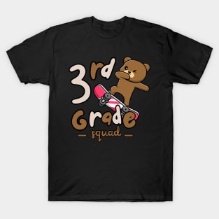 3rd grade squad sketboard bear T-Shirt